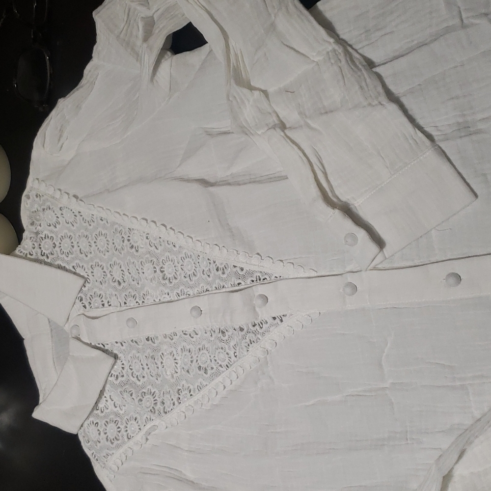 🔥New boutique lace spliced cotton top - Picture 6 of 12